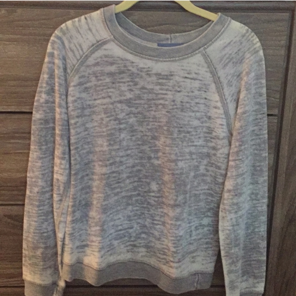 Monrow Vintage Burnout grey longsleeve shirt grey